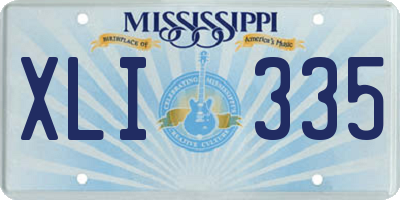 MS license plate XLI335