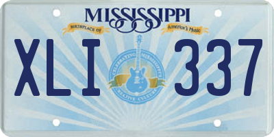 MS license plate XLI337