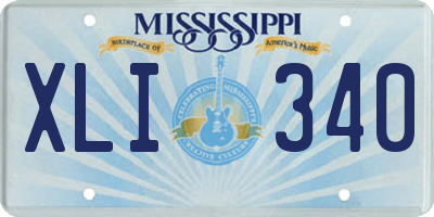MS license plate XLI340