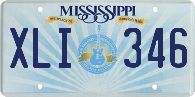 MS license plate XLI346