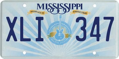 MS license plate XLI347