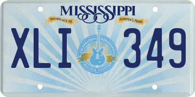 MS license plate XLI349