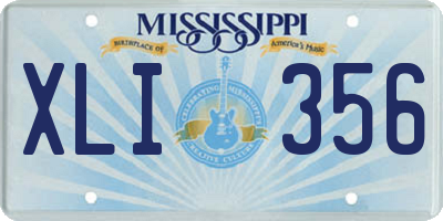 MS license plate XLI356