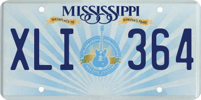 MS license plate XLI364