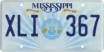 MS license plate XLI367