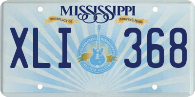 MS license plate XLI368