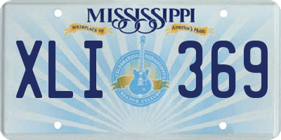 MS license plate XLI369