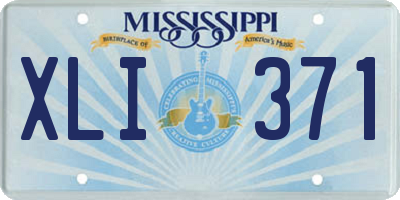 MS license plate XLI371