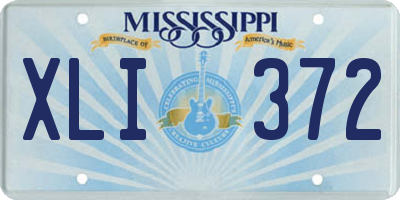 MS license plate XLI372