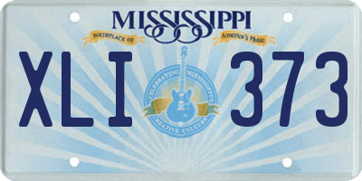 MS license plate XLI373