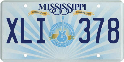 MS license plate XLI378