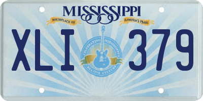 MS license plate XLI379