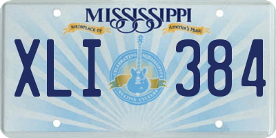 MS license plate XLI384