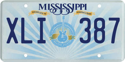 MS license plate XLI387