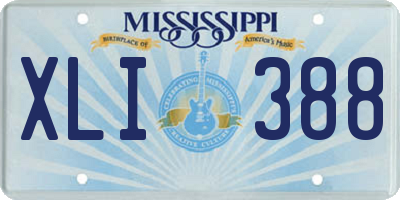 MS license plate XLI388
