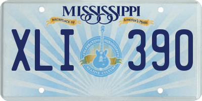 MS license plate XLI390