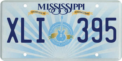 MS license plate XLI395