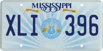 MS license plate XLI396