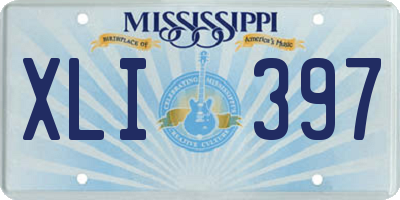 MS license plate XLI397