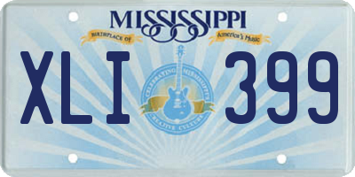 MS license plate XLI399