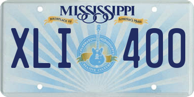 MS license plate XLI400