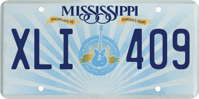 MS license plate XLI409