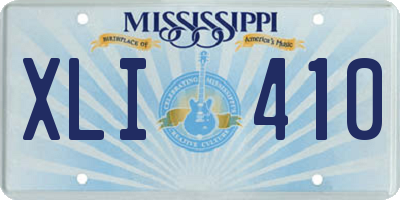 MS license plate XLI410