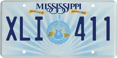 MS license plate XLI411