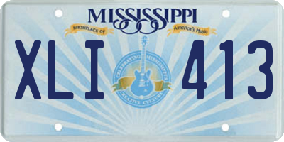 MS license plate XLI413