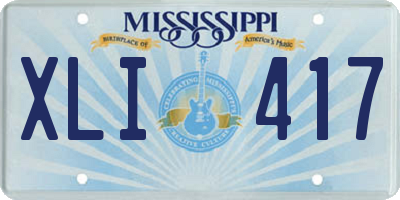 MS license plate XLI417
