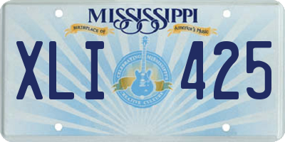 MS license plate XLI425