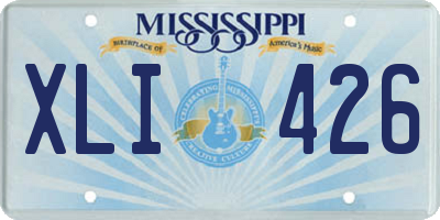 MS license plate XLI426