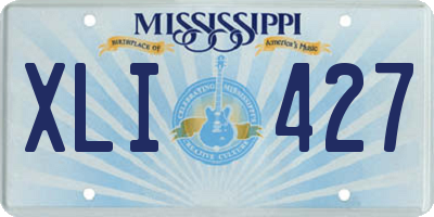 MS license plate XLI427