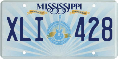 MS license plate XLI428