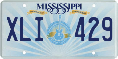 MS license plate XLI429