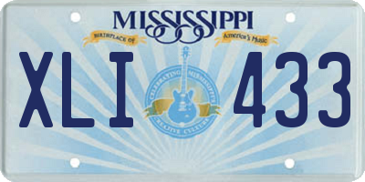 MS license plate XLI433