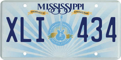 MS license plate XLI434