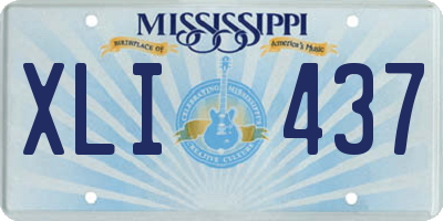 MS license plate XLI437