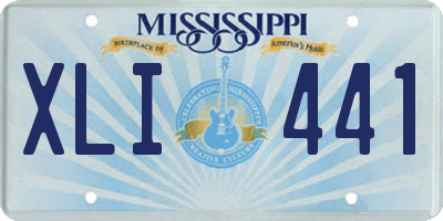 MS license plate XLI441