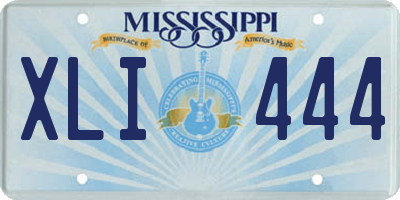 MS license plate XLI444