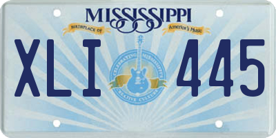 MS license plate XLI445
