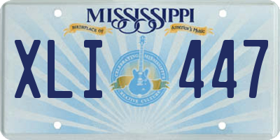 MS license plate XLI447