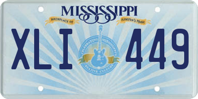 MS license plate XLI449