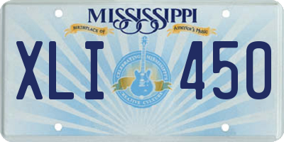 MS license plate XLI450