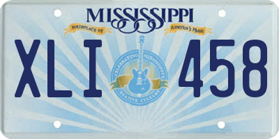 MS license plate XLI458