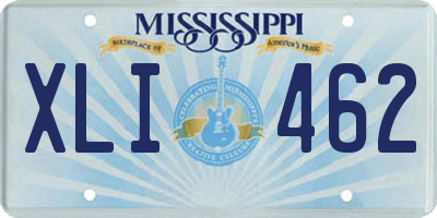 MS license plate XLI462