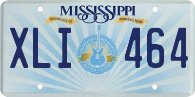 MS license plate XLI464