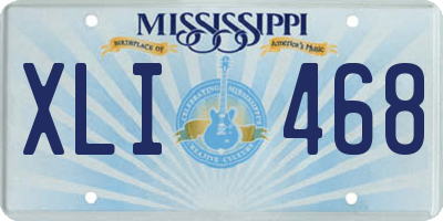 MS license plate XLI468