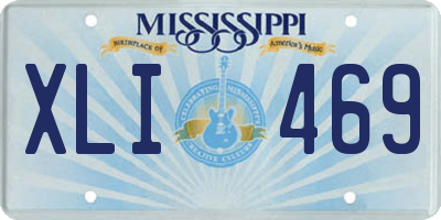 MS license plate XLI469