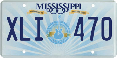 MS license plate XLI470